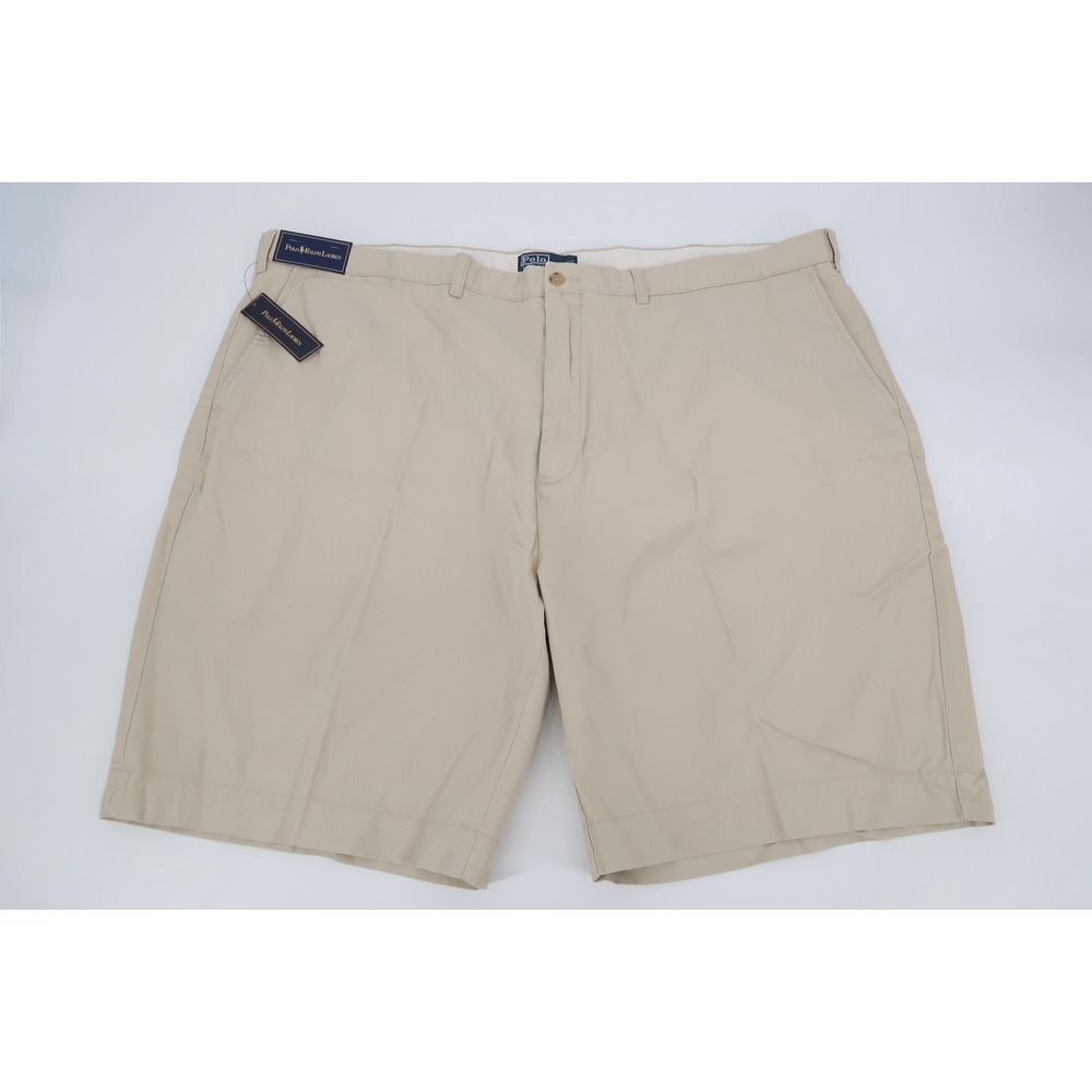 Polo Ralph Lauren Mens 50B Khaki Stone Classic Cotton Chino Shorts 50 Big‎ NEW